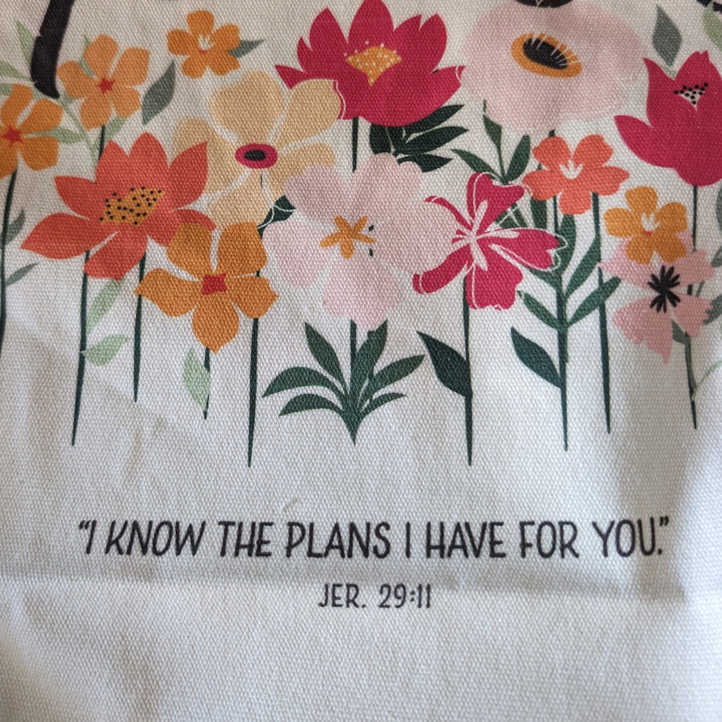 TEACHER CANVAS T0TE BAG "I Kow the Plan I Have for You"