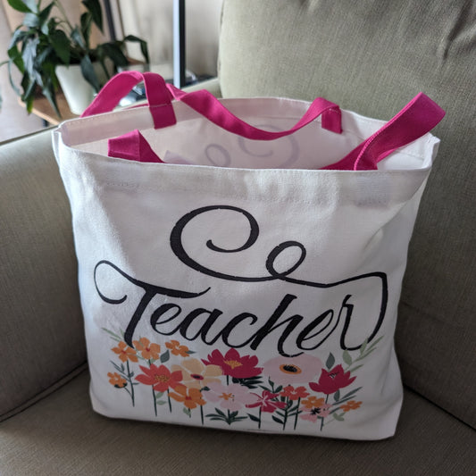 TEACHER CANVAS T0TE BAG "I Kow the Plan I Have for You"