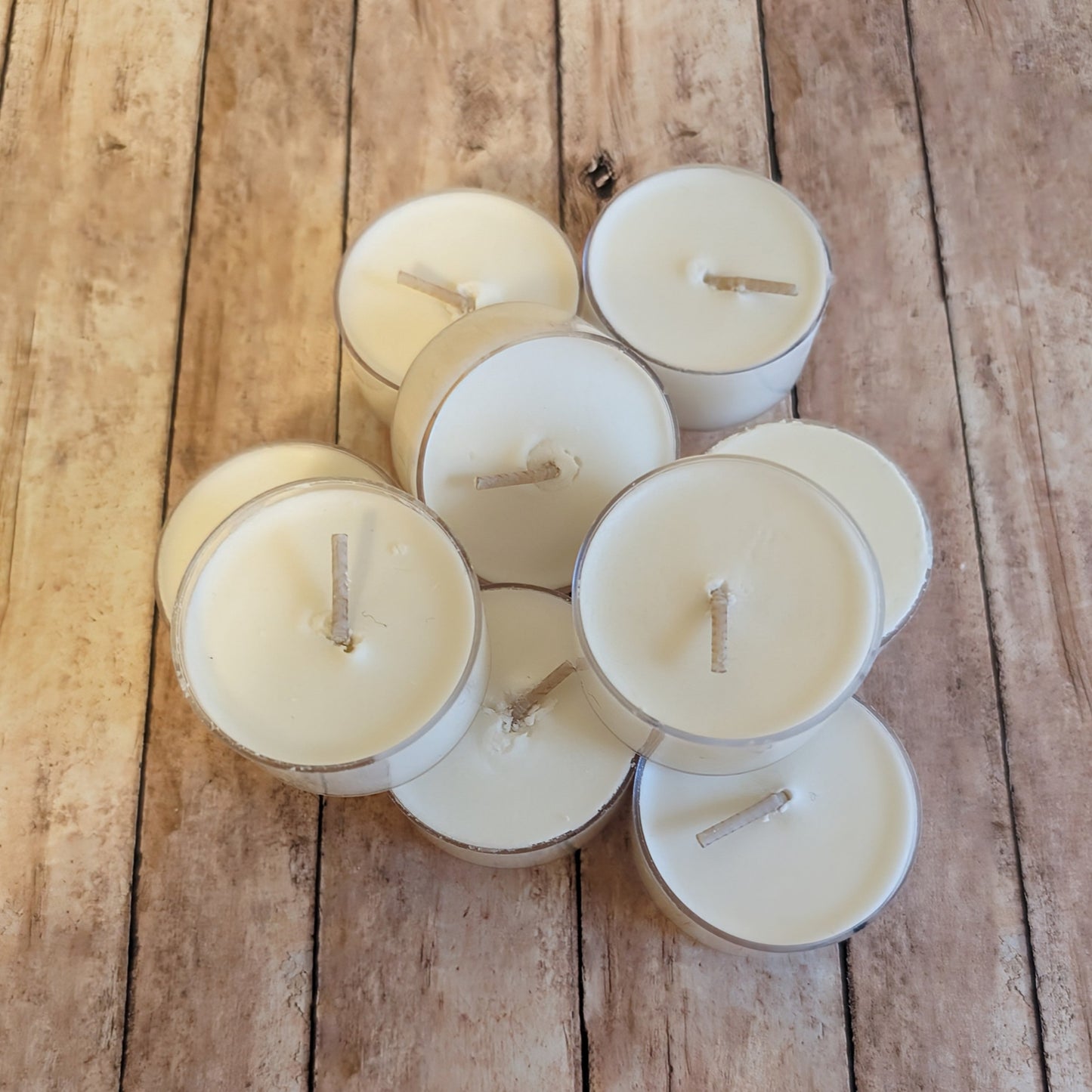 HANDCRAFTED HIBISCUS PALM Organic Base Plant Tealights-Cotton & Blossom Collection