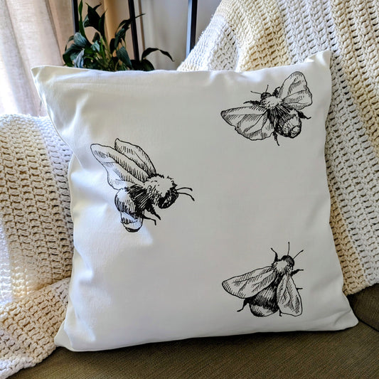 "BUSY BEE" Decorative Pillow Cover-Cotton & Blossom Collection