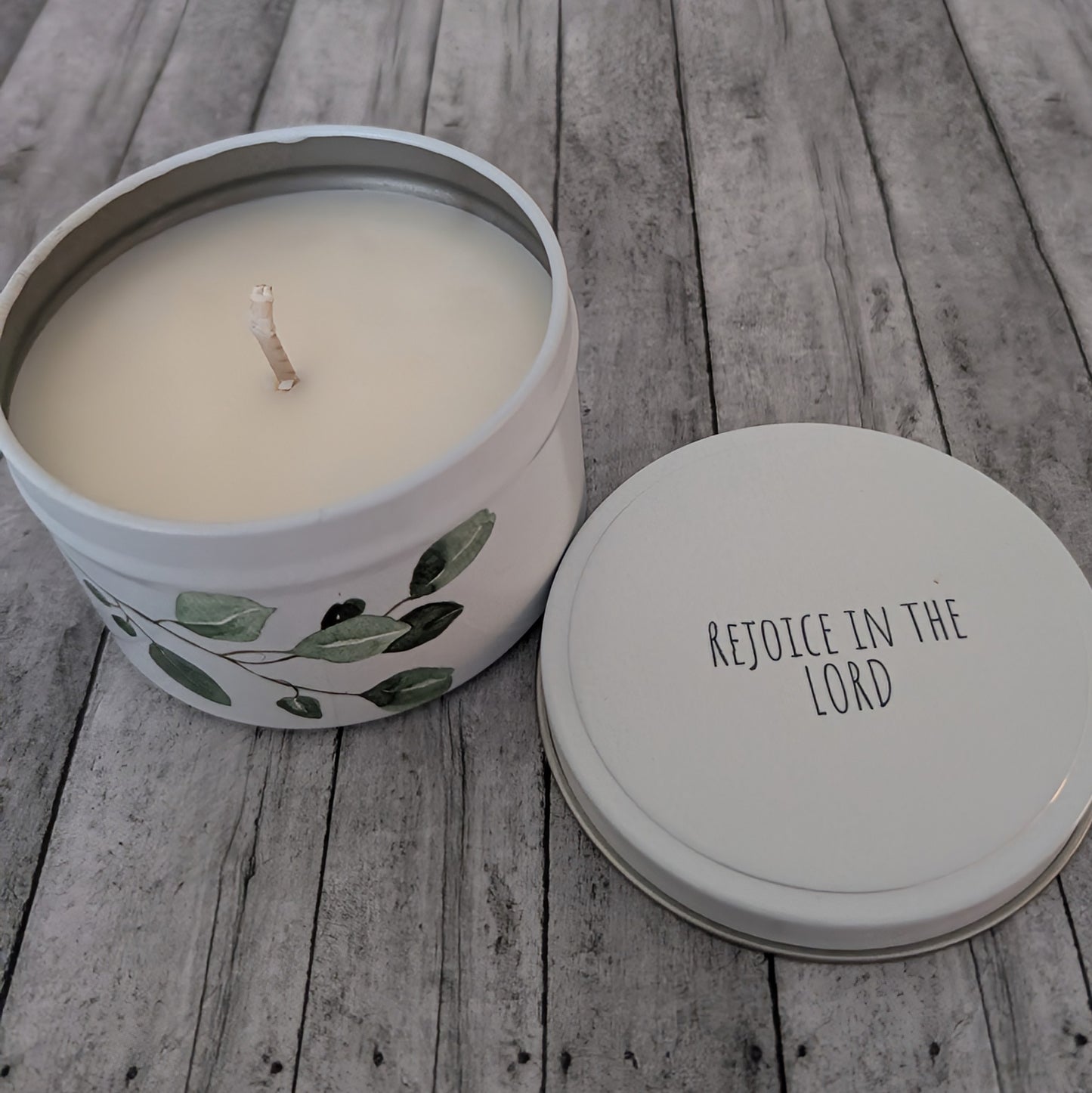 SCENTED CANDLE White Eucalyptus fragrance-Cotton & Blossom Collection