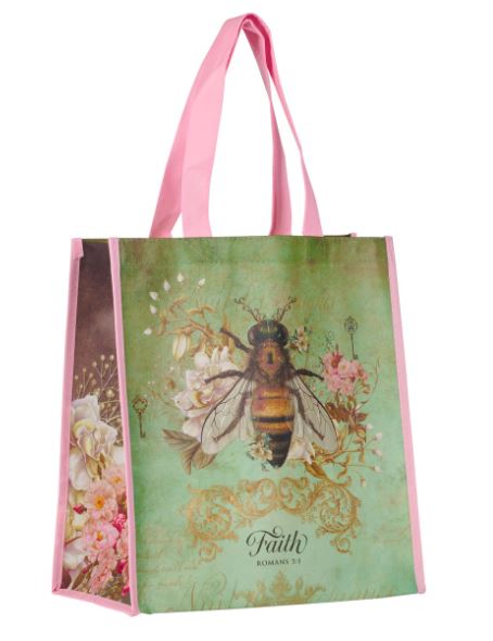 "GARDEN BEE" Faith Shopping Tote Bag