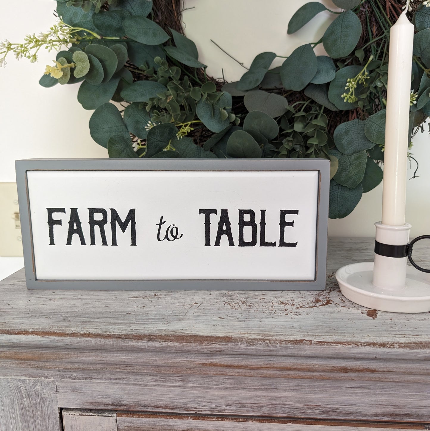 WOOD FARM TO TABLE Wall Decor-Cotton & Blossom Collection