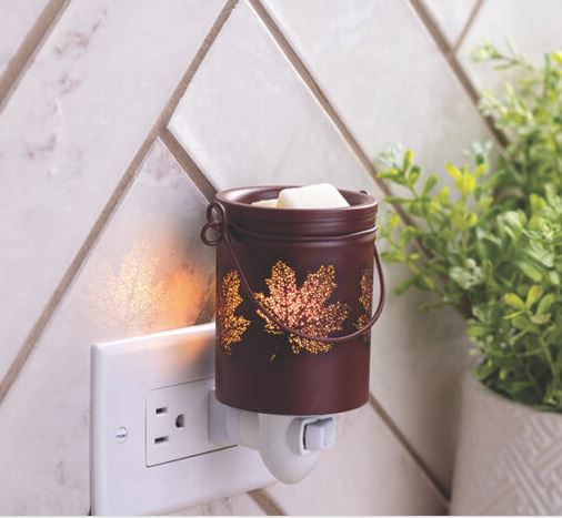 TIN AUTUMN PLUGGABLE FRAGRANCE WARMER - Leaf Fall Pattern