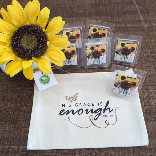 HANDCRAFTED SUNFLOWER SCENTED Hand poured wax melts-Cotton & Blossom Collection